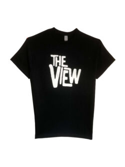 The View Black tee w white logo