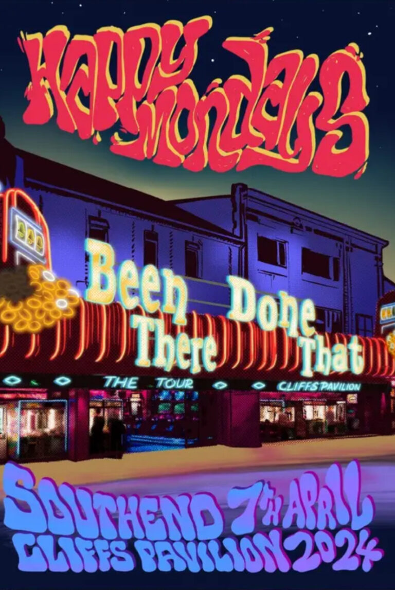 Happy Mondays Limited Edition gig canvas Signed by Shaun and Bez